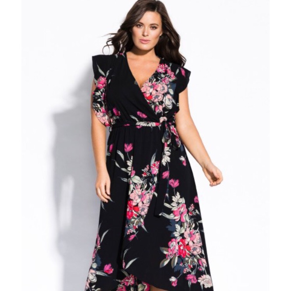City Chic Misty Floral Maxi Dress